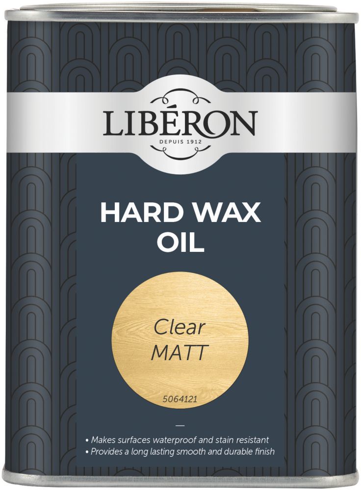 Liberon 1Ltr Clear Matt WaterBased Interior Wood Wax Oil Screwfix