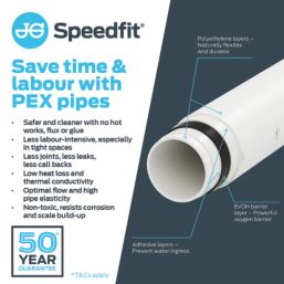 JG Speedfit 15BPEX-41640 Push-Fit PE-X Pipe 15mm x 3m