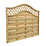 Forest Prague  Lattice Curved Top Fence Panels Natural Timber 6' x 5' Pack of 4