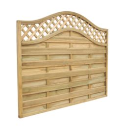 Forest Prague  Lattice Curved Top Fence Panels Natural Timber 6' x 5' Pack of 4