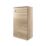 Ohio Bathroom Furniture WC Unit Oak Effect 501mm x 252mm x 830mm