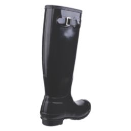 Hunter Original Tall Gloss Size 8 Womens Black Non Safety Wellies