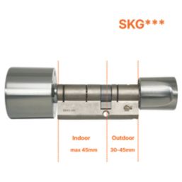 Bold SX-43  Smart Euro Cylinder Replacement Lock Stainless Steel