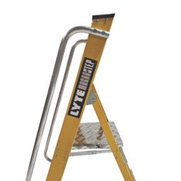 Lyte Fibreglass 3.25m 10 Step Platform Step Ladder With Handrail