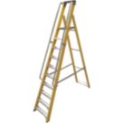 Lyte Fibreglass 2.74m 10 Step Platform Step Ladder With Handrail
