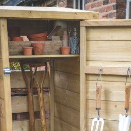 Forest  6' 6" x 2' 6" (Nominal) Pent Timber Log & Tool Store