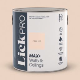 LickPro Max+ 2.5Ltr Pink 02 Matt Emulsion  Paint