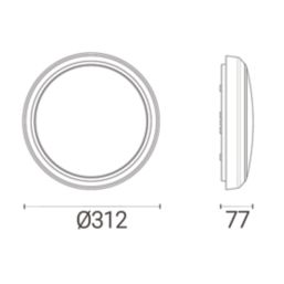 4lite  LED Smart Wall/Ceiling Light Chrome 13W 929lm