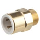 Flomasta  Brass Push-Fit Adapting Male Pipe Fitting Adaptor 22mm x 3/4"