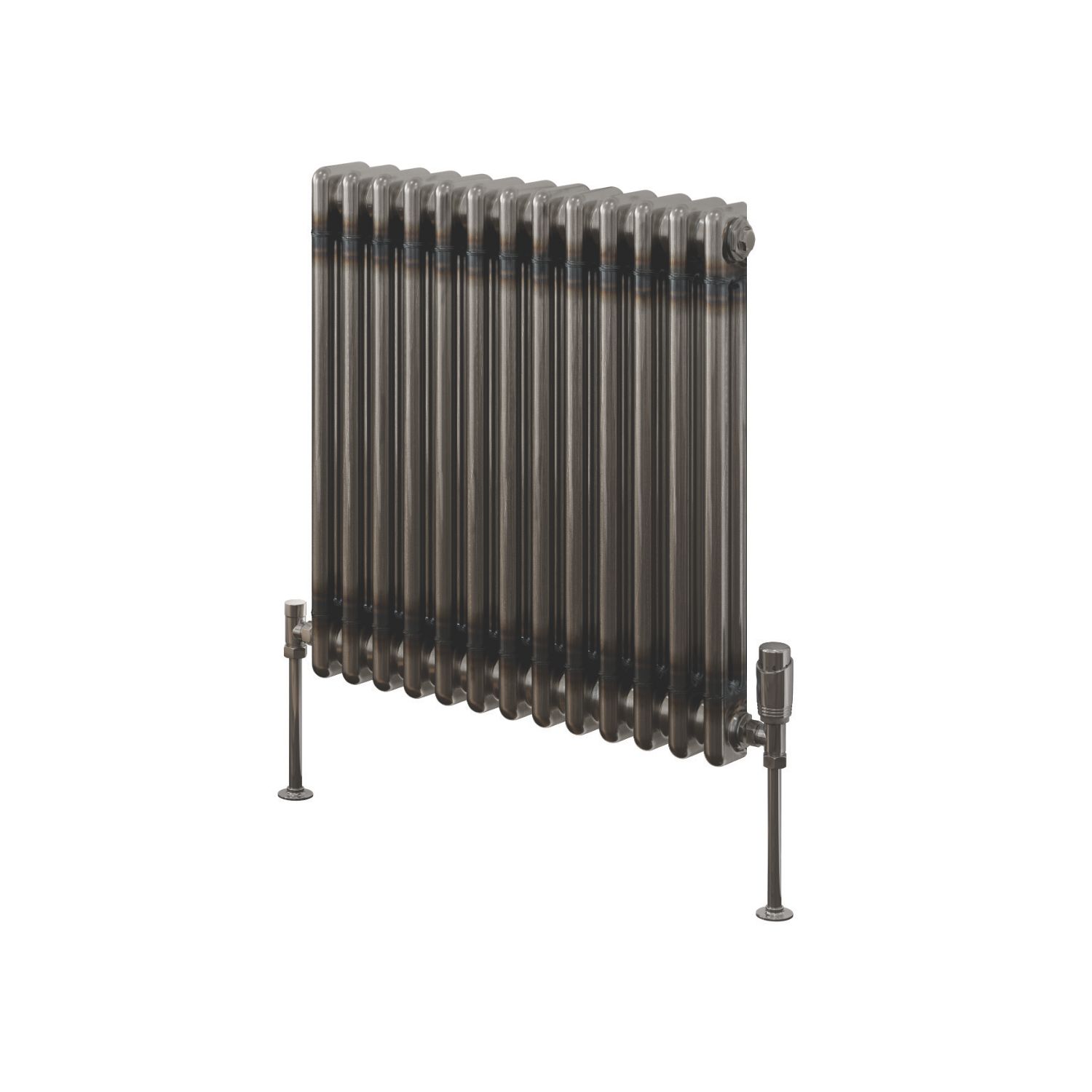 Reina 600mm x 605mm 1935BTU Raw Metal Horizontal 2 Column Radiator (461LG)
