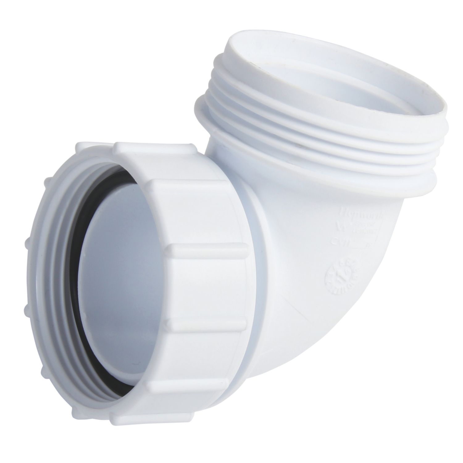 Wavin HepVo Universal Compression PP Knuckle Waste Valve Adaptor White 87.5° 40mm (461PC)