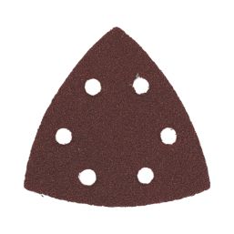 Flexovit Delta A203F 60 Grit 6-Hole Punched Multi-Material Sanding Triangles 95mm x 95mm 6 Pack