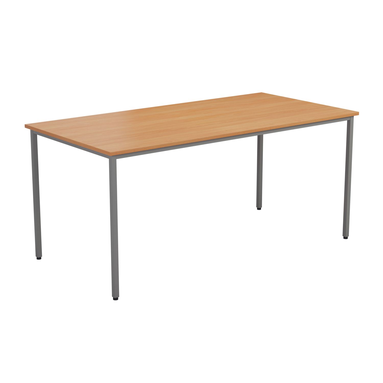 TC Group Rectangular Office Table Beech/Silver 1200mm x 800mm (461TT)