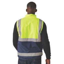 Regatta Pro Zip Collar Vest Hi-Vis Vest Yellow/Navy 3X Large 50" Chest