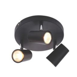 Inlight Harvey Round 3-Light Spotlight Black