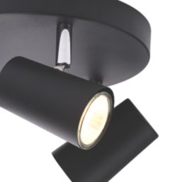 Inlight Harvey Round 3-Light Spotlight Black