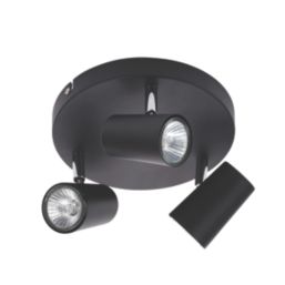 Inlight Harvey Round 3-Light Spotlight Black