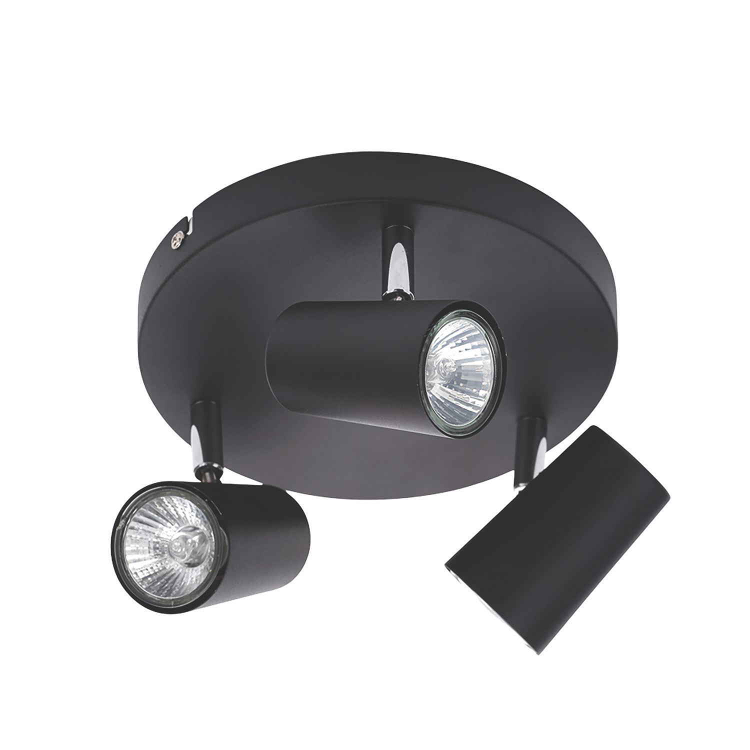 Inlight Harvey Round 3-Light Spotlight Black (461VJ)
