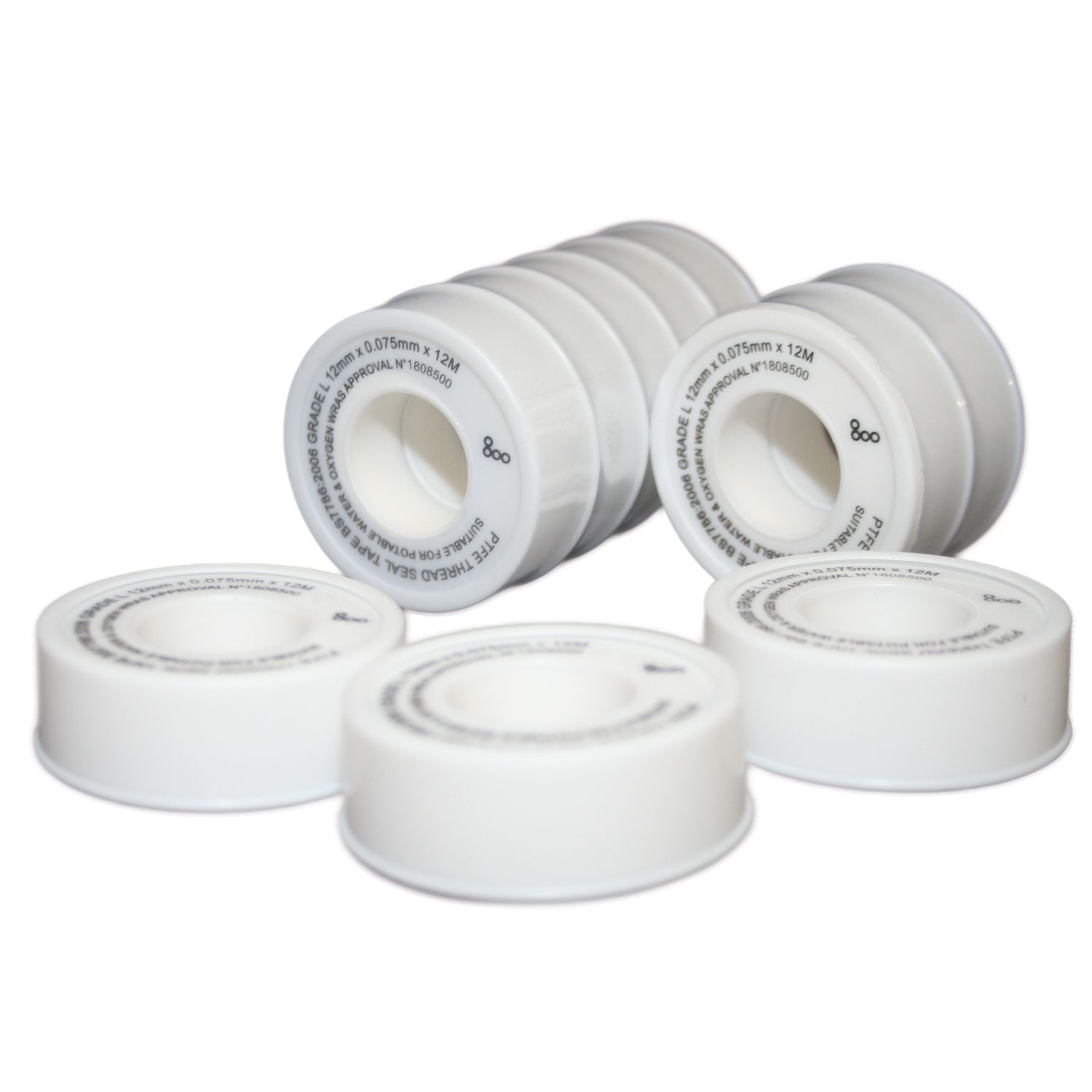 Essentials PTFE Tape for Pipe Joints 12m x 12mm 10 Pack (4625X)
