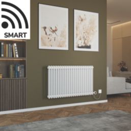 Azur Duke 900W 2-Column Electric Radiator 600mm x 1010mm White 3072BTU