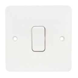 Hager Sollysta WMPS11 10AX 1-Gang 1-Way Light Switch  White