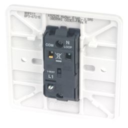 Hager Sollysta WMPS11 10AX 1-Gang 1-Way Light Switch  White