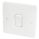 Hager Sollysta WMPS11 10AX 1-Gang 1-Way Light Switch  White