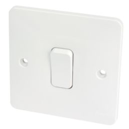 Hager Sollysta WMPS11 10AX 1-Gang 1-Way Light Switch  White