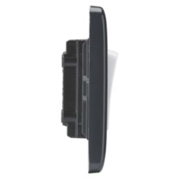 Knightsbridge Part M 10AX 1-Gang 1-Way Double Pole Switch  Anthracite