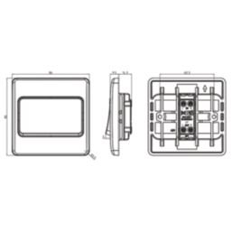 Knightsbridge Part M 10AX 1-Gang 1-Way Double Pole Switch  Anthracite