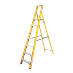 Lyte Fibreglass 2.43m 7 Step Platform Step Ladder
