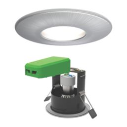 4lite  Fixed  Fire Rated LED Smart Downlights Brushed Chrome 5W 440lm 2 Pack