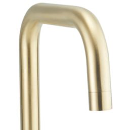 Highlife Bathrooms Don Twin Lever Sink Mixer Brushed Brass