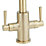 Highlife Bathrooms Don Twin Lever Sink Mixer Brushed Brass