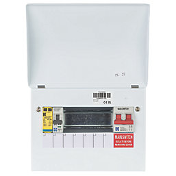Lewden PRO 9-Module 5-Way Part-Populated  Main Switch Consumer Unit with SPD
