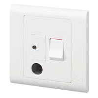 MK Essentials 13A Switched Fused Spur & Flex Outlet  White