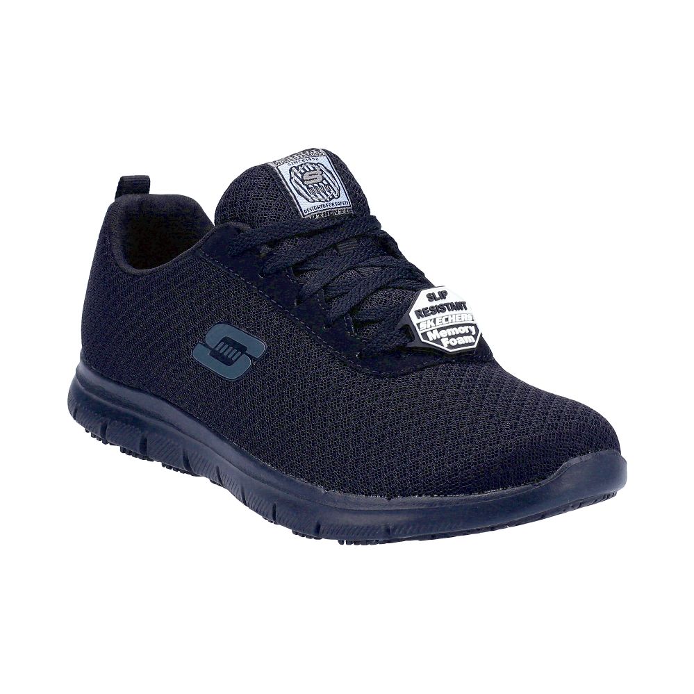ladies black skechers size 5
