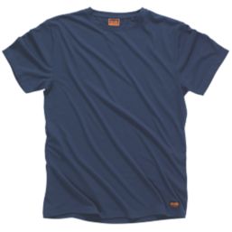 Scruffs Worker Short Sleeve T-Shirt Navy X Large 46" Chest
