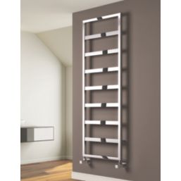 Reina 1100mm x 450mm 813BTU Chrome Flat Designer Towel Radiator