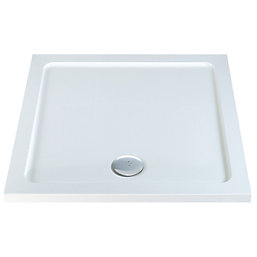 Square Shower Tray White 700mm x 700mm x 40mm