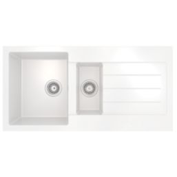 ETAL Comite 1.5 Bowl Composite Kitchen Sink White Reversible 1000mm x 500mm