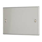 Contactum iConic 2-Gang Blanking Plate Brushed Steel