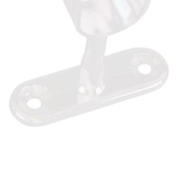 Essentials Oval Rail End Brackets White 30mm 2 Pack