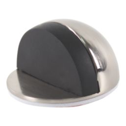 Smith & Locke Half Round Door Stops 43 x 26mm Satin Nickel 3 Pack