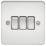 Knightsbridge  10AX 3-Gang 2-Way Light Switch  Polished Chrome