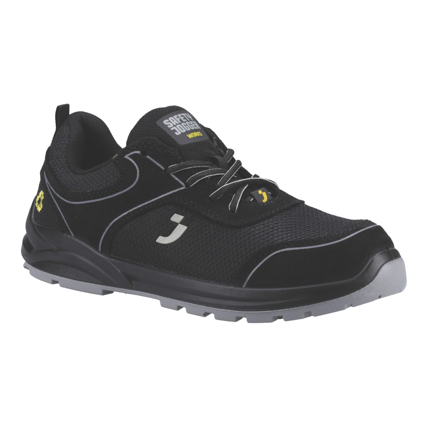 Safety Jogger Eco Cador Size 4 Black Steel Toe Cap Safety Trainers (462XP)