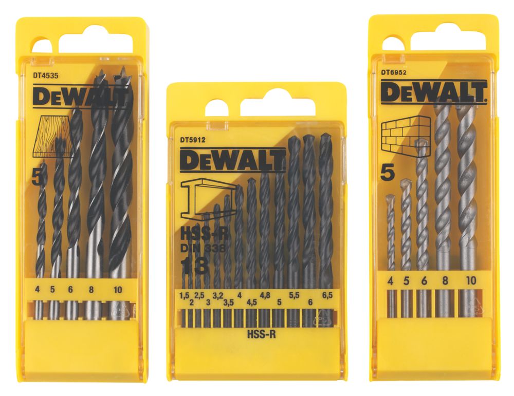 DeWalt Straight Shank Combination Drill Bit Set 23 Pieces Screwfix