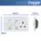 Hager Sollysta WMCC50 45A 1-Gang 2P+E Cooker Switch White  with White Inserts