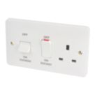 Hager Sollysta WMCC50 45A 1-Gang 2P+E Cooker Switch White  with White Inserts