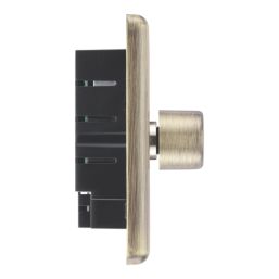 LAP  2-Gang 2-Way LED Dimmer Switch  Antique Brass with Colour-Matched Inserts
